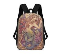 sinyumoney Children School Backpack 3D Printed My Take on The Original Tale Written by Hans Christian ... Bookbags Rucksack Casual Travel Backpacks Large Capacity Daypack for Boys 17inch