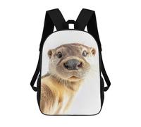 sinyumoney Children School Backpack 3D Printed Otter Selfie Bookbags Rucksack Casual Travel Backpacks Large Capacity Daypack for Boys 17inch