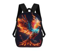 sinyumoney Children School Backpack 3D Printed Phoenix Rise Fiery Fantasy Art Bookbags Rucksack Casual Travel Backpacks Large Capacity Daypack for Boys 17inch