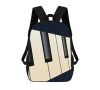 sinyumoney Children School Backpack 3D Printed Piano Keys Perspective Bookbags Rucksack Casual Travel Backpacks Large Capacity Daypack for Boys 17inch