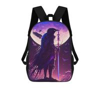 sinyumoney Children School Backpack 3D Printed Raven Magical World Bookbags Rucksack Casual Travel Backpacks Large Capacity Daypack for Boys 17inch