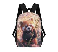 sinyumoney Children School Backpack 3D Printed Red Panda in Cherry Blossoms Bookbags Rucksack Casual Travel Backpacks Large Capacity Daypack for Boys 17inch