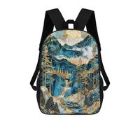 sinyumoney Children School Backpack 3D Printed Sapphire Sunrise Mountains Bookbags Rucksack Casual Travel Backpacks Large Capacity Daypack for Boys 17inch