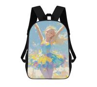 sinyumoney Children School Backpack 3D Printed Smiling Girl Bookbags Rucksack Casual Travel Backpacks Large Capacity Daypack for Boys 17inch