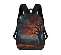 sinyumoney Children School Backpack 3D Printed Space Fantasy Landscape Bookbags Rucksack Casual Travel Backpacks Large Capacity Daypack for Boys 17inch