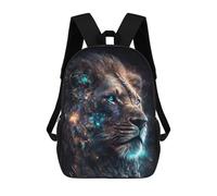 sinyumoney Children School Backpack 3D Printed Space Lion Bookbags Rucksack Casual Travel Backpacks Large Capacity Daypack for Boys 17inch