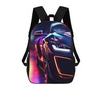 sinyumoney Children School Backpack 3D Printed Super Car Bookbags Rucksack Casual Travel Backpacks Large Capacity Daypack for Boys 17inch