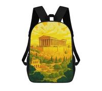 sinyumoney Children School Backpack 3D Printed The Parthenon at The Golden Hour Bookbags Rucksack Casual Travel Backpacks Large Capacity Daypack for Boys 17inch