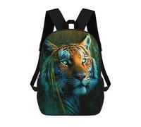 sinyumoney Children School Backpack 3D Printed Wild Tiger Portrait -6 Bookbags Rucksack Casual Travel Backpacks Large Capacity Daypack for Boys 17inch