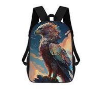 sinyumoney Children School Backpack 3D Printed Winged Guardian Griffin Bookbags Rucksack Casual Travel Backpacks Large Capacity Daypack for Boys 17inch