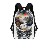 sinyumoney Children School Backpack 3D Printed Yin Yang Landscape Bookbags Rucksack Casual Travel Backpacks Large Capacity Daypack for Boys 17inch