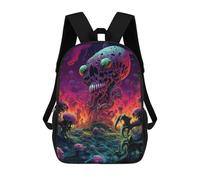 sinyumoney Children School Bag Alien Extraterrestrial Landscape Printing Kid Backpack Travel Bagpack Boys Girls School Bag 17inch