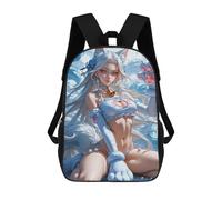 sinyumoney Children School Bag Christmas Furry Anime Girl Printing Kid Backpack Travel Bagpack Boys Girls School Bag 17inch