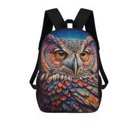 sinyumoney Children School Bag Colorful Owl Portrait-8 Printing Kid Backpack Travel Bagpack Boys Girls School Bag 17inch