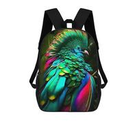 sinyumoney Children School Bag Colorful Quetzal Bird-1 Printing Kid Backpack Travel Bagpack Boys Girls School Bag 17inch