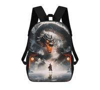 sinyumoney Children School Bag Dragon's Breath Encounter Printing Kid Backpack Travel Bagpack Boys Girls School Bag 17inch