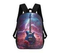 sinyumoney Children School Bag Electric Guitar Fantasy Printing Kid Backpack Travel Bagpack Boys Girls School Bag 17inch