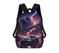 sinyumoney Children School Bag Electric Storm Speed Printing Kid Backpack Travel Bagpack Boys Girls School Bag 17inch