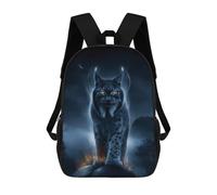 sinyumoney Children School Bag Ember Lynx - Silent Flame of The Shadow Realm Printing Kid Backpack Travel Bagpack Boys Girls School Bag 17inch