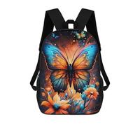 sinyumoney Children School Bag Enchanted Butterfly Garden Printing Kid Backpack Travel Bagpack Boys Girls School Bag 17inch
