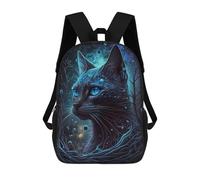 sinyumoney Children School Bag Enchanted Celestial Feline -2 Printing Kid Backpack Travel Bagpack Boys Girls School Bag 17inch