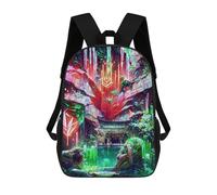 sinyumoney Children School Bag Enchanted Luminous Cave Printing Kid Backpack Travel Bagpack Boys Girls School Bag 17inch