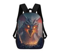 sinyumoney Children School Bag Fiery Dragon Unleashed Printing Kid Backpack Travel Bagpack Boys Girls School Bag 17inch