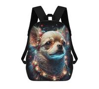 sinyumoney Children School Bag Magical Light-Emitting Dog Portrait Printing Kid Backpack Travel Bagpack Boys Girls School Bag 17inch