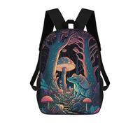 sinyumoney Children School Bag Mystical Forest Pathway Printing Kid Backpack Travel Bagpack Boys Girls School Bag 17inch