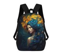 sinyumoney Children School Bag Peacock Feather Dreamscape Printing Kid Backpack Travel Bagpack Boys Girls School Bag 17inch
