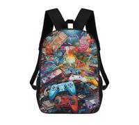 sinyumoney Children School Bag Video Game Controllers A Visual Symphony -1 Printing Kid Backpack Travel Bagpack Boys Girls School Bag 17inch