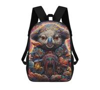 sinyumoney Children School Bag Whimsical Bird Artwork Printing Kid Backpack Travel Bagpack Boys Girls School Bag 17inch