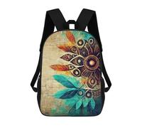 sinyumoney Children's Backpack 3D Abstract Boho I Printed Bags Schoolbag Lightweight School Bags Fashion Fun Knapsack Student Daypack for Children 17inch