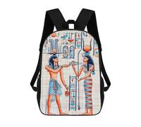 sinyumoney Children's Backpack 3D Ancient Egypt Printed Bags Schoolbag Lightweight School Bags Fashion Fun Knapsack Student Daypack for Children 17inch