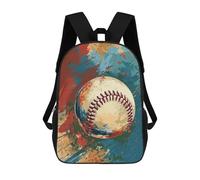 sinyumoney Children'S Backpack 3D Baseball Splash Art Printed Bags Schoolbag Lightweight School Bags Fashion Fun Knapsack Student Daypack For Children 17inch