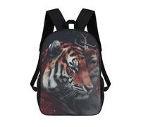 sinyumoney Children's Backpack 3D Bengal Tiger Deer Love Printed Bags Schoolbag Lightweight School Bags Fashion Fun Knapsack Student Daypack for Children 17inch