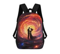 sinyumoney Children's Backpack 3D Black Hole Wedding Printed Bags Schoolbag Lightweight School Bags Fashion Fun Knapsack Student Daypack for Children 17inch