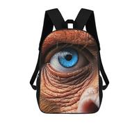 sinyumoney Children'S Backpack 3D Blue Eyed Monkey Charm Printed Bags Schoolbag Lightweight School Bags Fashion Fun Knapsack Student Daypack For Children 17inch