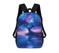 sinyumoney Children'S Backpack 3D Celestial Starlight Grove Printed Bags Schoolbag Lightweight School Bags Fashion Fun Knapsack Student Daypack For Children 17inch
