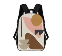 sinyumoney Children'S Backpack 3D Colored Shapes 08 Printed Bags Schoolbag Lightweight School Bags Fashion Fun Knapsack Student Daypack For Children 17inch
