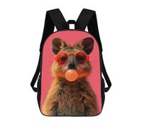 sinyumoney Children'S Backpack 3D Cool Quokka with Sunglasses Printed Bags Schoolbag Lightweight School Bags Fashion Fun Knapsack Student Daypack For Children 17inch