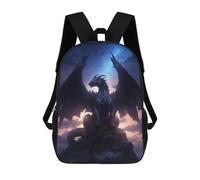 sinyumoney Children'S Backpack 3D Cosmic Night Furry Dragon Printed Bags Schoolbag Lightweight School Bags Fashion Fun Knapsack Student Daypack For Children 17inch