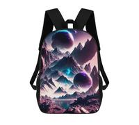 sinyumoney Children'S Backpack 3D Cosmic Oasis Printed Bags Schoolbag Lightweight School Bags Fashion Fun Knapsack Student Daypack For Children 17inch