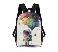 sinyumoney Children'S Backpack 3D Cute Astronaut Dreams Printed Bags Schoolbag Lightweight School Bags Fashion Fun Knapsack Student Daypack For Children 17inch