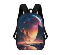 sinyumoney Children'S Backpack 3D Dawn Of Galactic Printed Bags Schoolbag Lightweight School Bags Fashion Fun Knapsack Student Daypack For Children 17inch