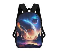 sinyumoney Children'S Backpack 3D Dawn of The Cosmos Printed Bags Schoolbag Lightweight School Bags Fashion Fun Knapsack Student Daypack For Children 17inch