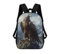 sinyumoney Children'S Backpack 3D Eagle On Mountain Top Printed Bags Schoolbag Lightweight School Bags Fashion Fun Knapsack Student Daypack For Children 17inch