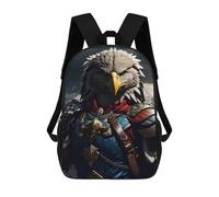 sinyumoney Children's Backpack 3D Fantasy Eagle Armor Printed Bags Schoolbag Lightweight School Bags Fashion Fun Knapsack Student Daypack for Children 17inch