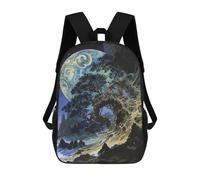 sinyumoney Children'S Backpack 3D Fantasy Tree And Planet Printed Bags Schoolbag Lightweight School Bags Fashion Fun Knapsack Student Daypack For Children 17inch