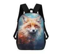 sinyumoney Children's Backpack 3D Fox In Forest Printed Bags Schoolbag Lightweight School Bags Fashion Fun Knapsack Student Daypack for Children 17inch